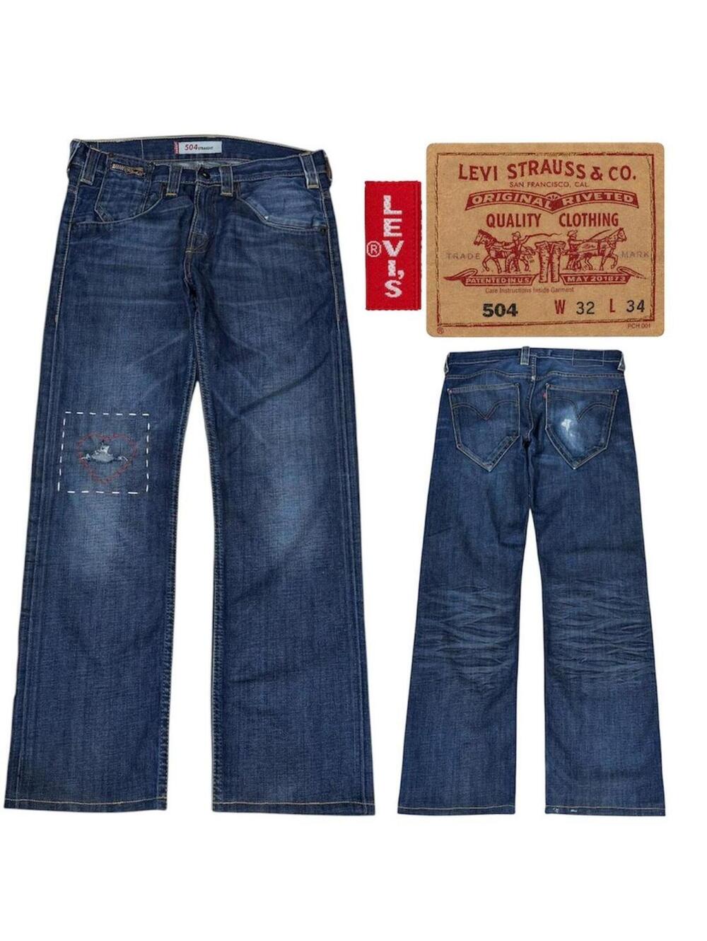 Levi's 504 straight fit denim jeans
